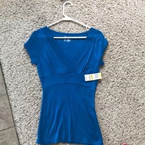 Blue v neck INC shirt